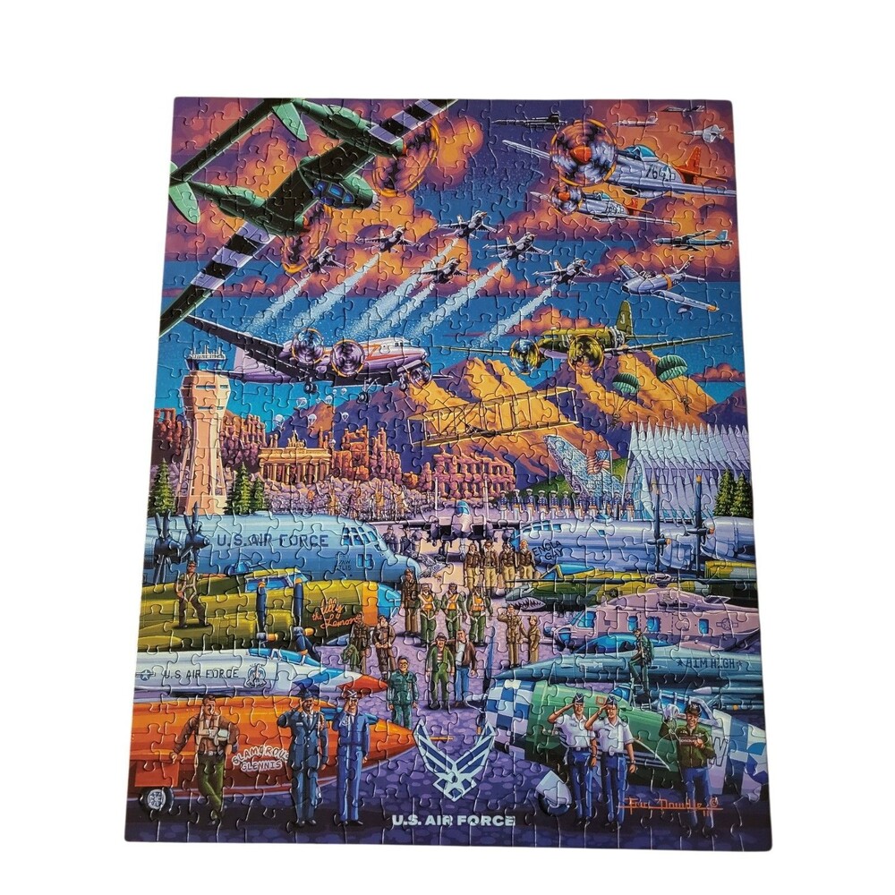Dowdle Folk Art Collectors Jigsaw Puzzle US Air Force 500 PCS 16 x 20 inches EUC